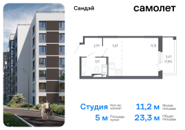 Санкт-Петербург, жилой комплекс Сандэй, 7.2, Продажа, Квартира или комната