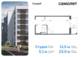 Санкт-Петербург, жилой комплекс Сандэй, 7.2, Продажа, Квартира или комната