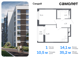 Санкт-Петербург, жилой комплекс Сандэй, 7.2, Продажа, Квартира или комната