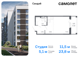 Санкт-Петербург, жилой комплекс Сандэй, 7.2, Продажа, Квартира или комната