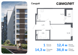 Санкт-Петербург, жилой комплекс Сандэй, 7.2, Продажа, Квартира или комната