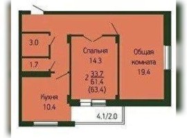 Краснодар, 1-й Лиговский проезд, д.1, Продажа, Квартира или комната