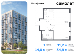 Москва, жилой комплекс Остафьево, к19, Продажа, Квартира или комната